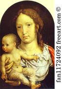 1517 Oil On Panel Louvre Art Print - The Carondelet Diptych: Virgin And Child (Right)