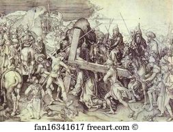 Engraving Art Print - The Carrying Of The Cross