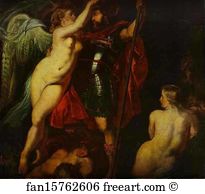 Crowns Art Print - The Champion Of Virtue (Mars), Crowned By The Goddess Of Victory