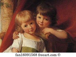 1100 Art Print - The Charteris Children. Detail
