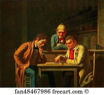 Michigan Art Print - The Checker Players