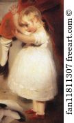 1799 Art Print - The Children Of Ayscoghe Boucherett. Detail