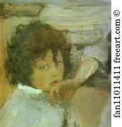 Sasha Art Print - The Children. (Sasha Serov). Detail