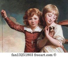 1255 Art Print - The Clavering Children. Detail