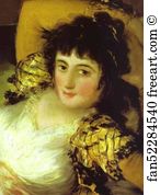 Maja Art Print - The Clothed Maja (La Maja Vestida). Detail
