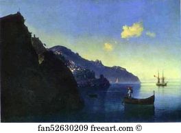 1841 Oil On Canvas The Russian Museum Art Print - The Coast At Amalfi