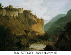 The Roman Campagna Art Print - The Convent Of San Cosimato And Part Of The Claudian Aqueduct Near Vicovaro In The Roman Campagna