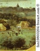 1565 Oil On Panel The Metropolitan Museum Of Art Art Print - The Corn Harvest (August). Detail