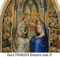 Detail Angels And Saints Art Print - The Coronation Of The Virgin Among Saints And Angels. Detail
