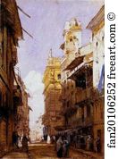 Verona Art Print - The Corsa Saint' Anastasia, Verona, With The Palace Of Prince Maffet