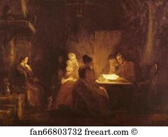 1837 Art Print - The Cotter's Saturday Night