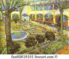 Collection Art Print - The Courtyard Of The Hospital In Arles