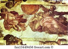 1512 Art Print - The Creation Of The Sun And Moon