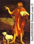 The Crucifixion Detail Art Print - The Crucifixion. Detail. St. John The Baptist