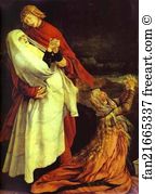 Virgin Mary Art Print - The Crucifixion. Detail. Virgin Mary, St. John Evangelist And St. Mary Magdalene