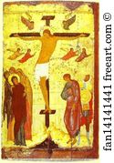 Pavlo Obnorsky Art Print - The Crucifixion