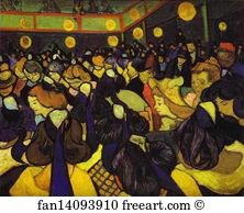Dancing Art Print - The Dance Hall At Arles