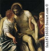Mourning Art Print - The Dead Christ Supported By Two Mourning Angels