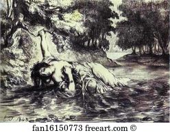 1843 Art Print - The Death Of Ophelia
