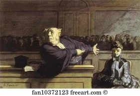 Honoré Daumier Art Print - The Defender