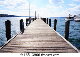 Free art print of Dock. Empty dock in calm lake | FreeArt | fa428523
