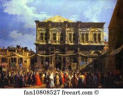 Doge Art Print - The Doge Visiting The Church And Scuola Di San Rocco
