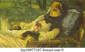 Jacques Joseph Tissot Aka James Tissot Art Print - The Dreamer (Summer Evening)