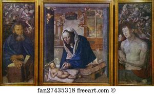 1496 Tempera On Panel Art Print - The Dresden Altar