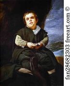 Diego Velázquez Art Print - The Dwarf Francisco Lezcano
