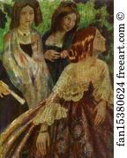 1904 Tempera On Canvas The Tretyakov Gallery Art Print - The Emerald Necklace. Detail