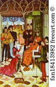 Musées Art Print - The Empress's Ordeal By Fire In Front Of Emperor Otto Iii