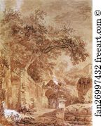 Besançon Art Print - The Entrance To The Fountain Of Pomona, Known As Fontanone, At The Villa D'este In Tivoli