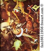 1562 Oil On Panel Royal Museum Of Fine Arts Art Print - The Fall Of The Rebel Angels. Detail