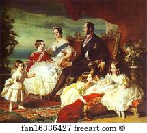1846 Oil On Canvas Royal Collection Art Print - The Family Of Queen Victoria