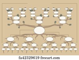 Free art print of Family Tree Genealogy Diagram. A set of pictogram ...