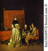 Gerard Terborch Art Print - "the Fatherly Admonition. "