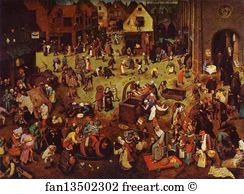Lent Art Print - The Fight Between Carnival And Lent