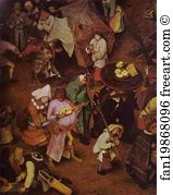 Carnival Art Print - The Fight Between Carnival And Lent. Detail