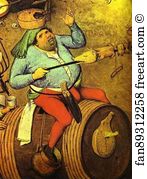 Between Art Print - The Fight Between Carnival And Lent. Detail