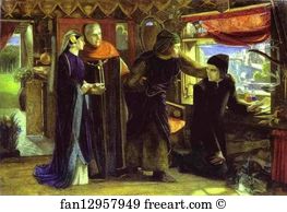 Beatrice Art Print - The First Anniversary Of The Death Of Beatrice: Dante Drawing The Angel