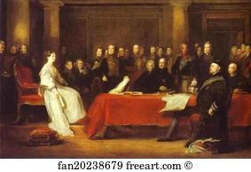 Victoria Art Print - The First Council Of Queen Victoria