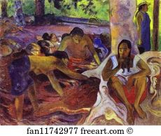 1891 Art Print - The Fisherwomen Of Tahiti