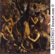 Flaying Art Print - The Flaying Of Marsyas