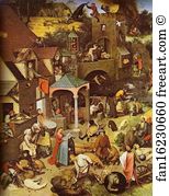 Proverbs Art Print - The Flemish Proverbs. Detail