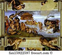 1508 1512 Fresco Sistine Chapel Art Print - The Flood