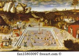 Lucas Cranach The Younger Art Print - The Fountain Of Youth