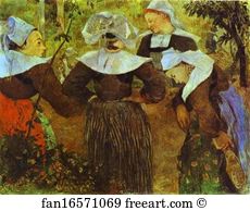 Girls Art Print - The Four Breton Girls