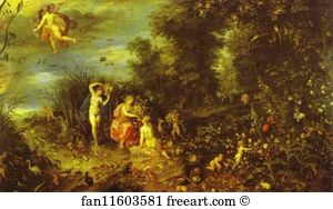 Oil On Wood Museo Del Prado Art Print - The Four Elements