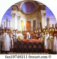 Funeral Art Print - The Funeral Of St. Fina