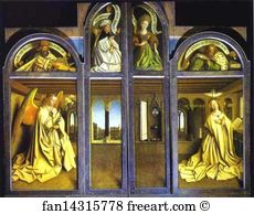 Altar Art Print - The Ghent Altar With Altar Wings Closed